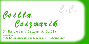 csilla csizmarik business card